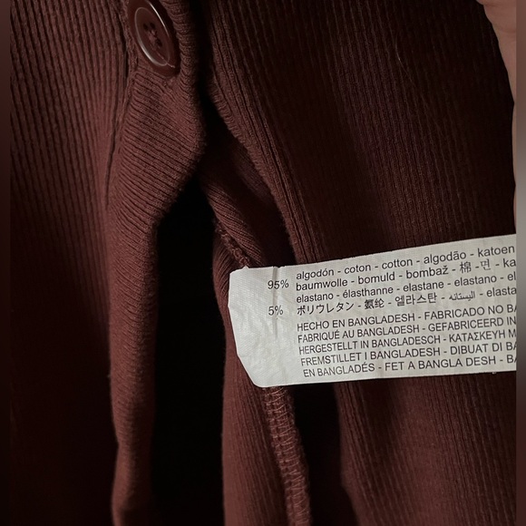 Zara Brown Knit Pants and Cardigan Set - Picture 6 of 7